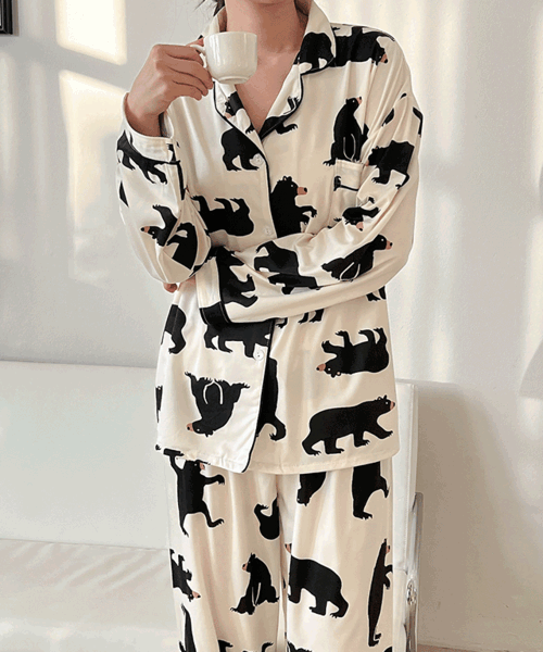 [데일리🐻‍❄️🐾/당일출고]퍼니 베어 봄 여름 가을 겨울 파자마 곰돌이 동물 특이한 잠옷