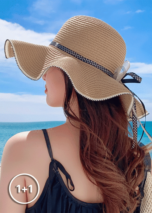 [1+1] 주디앤 바캉스 리본 햇빛 모자